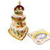 Vintage Heather Goldminc 2002 Blue Sky Clayworks Wishing Cake Hinged Trinket