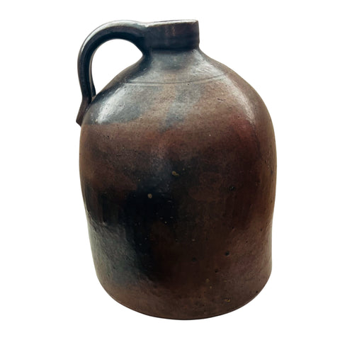 Antique Brown Glazed Gallon Stoneware Jug