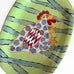 Clow Valley Pottery Rooster Oval Serving Plate