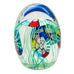 Vintage Murano Art Glass Millefiori Scramble Egg Shaped Paperweight