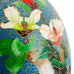 Vintage Floral Blue Cloisonné Vase