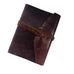 Leather Paper Notebook Wrap Journal - Brown