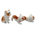 Vint Miniature Bone China English BullDog Figurine Let of 3 Made in Taiwan