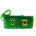 Vintage Jourdan Beaded Flower Design Wristlet Zipper Clutch Bag