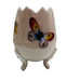 Vintage Limoges France Porcelain Hand Painted Butterflies Footed Egg