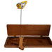 Vintage Handmade Butterfly Push- Wooden Stick Flaps Wings Toy