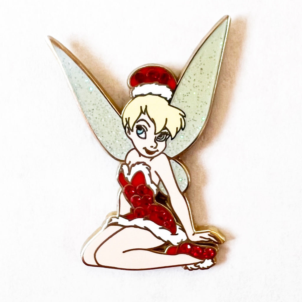Disney Tinker Bell Christmas Rhinestone Pin