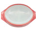Vintage PYREX Pink Daisy Casserole Divided 1 1/2 Quart Oval Dish No Lid