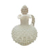 Vintage Fenton Glass Hobnail White Opalescent Clear Handle Cruet