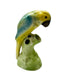 Vintage Czechoslovakia Parrot Perched on a (3) Hole Tree Trunk Vase