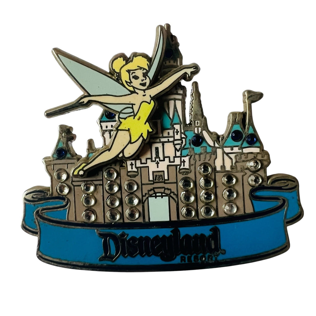 Disney DLR Disneyland Resort Tinkerbell Rhinestone Castle Pin