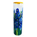 Mad Art Clear Blue Flower Cylinder Signed Vase