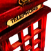 London Red Telephone Booth Table Desk Light