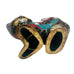 Vintage Chinese Cloisonne Copper Brass Enamel Cat Figurine Statue