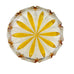 Vintage Depression Starburst Amber Glass Clear Bowl