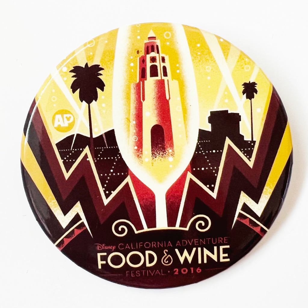 Disney California Adventure Food & Wine Festival Pinback Button