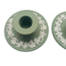 Vintage Wedgwood England Jasperware  Green Candle Holders -A Pair