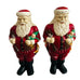 Vintage Cast Iron Painted Santa Claus Fireplace Andirons Figurines -Pair