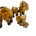 Vintage Guido Cacciapuoti Elephant Figurine Italy Signed Ceramic Porcelain 4PC