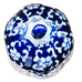 Vintage Chinoiserie Blue and White Porcelain Hand Painted Pumpkin Jar
