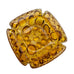 Vintage Amber Art Glass Bubble Ashtray