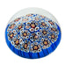 Vintage Murano Art Glass Blue Millefiori Paperweight