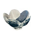 Vintage Orrefors Clear Crystal Lotus Flower Footed Dish Bowl