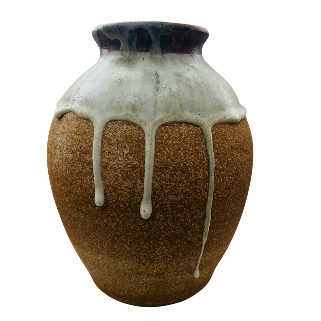 Studio Pottery Drip Glaze Vase