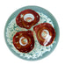 Vintage Hand Blown Floral Art Glass Paperweight