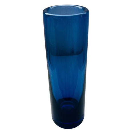Vintage Holmegaard Per Lutken Cobalt Blue Cylinder Glass Vase