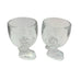 Clear Glass Egg Cups with Feet – Set of 2