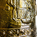Vintage Brass Colonial Scene for Coal or Firewood Brass Bucket with Handle