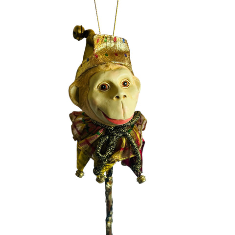 Katherines Collection by Wayne Kleski Whimsical Monkey on a Stick Ornament