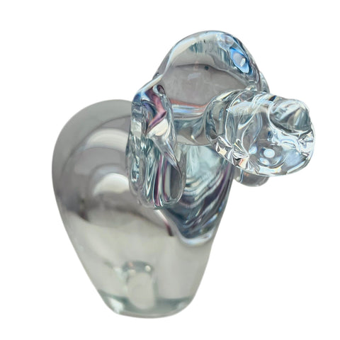 Vintage Art Glass Blown Hound Figure