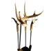Antler Fireplace Tool Set Includes Three Fireplace Tools