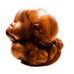 Hand Carved Wooden Weeping Buddha Statue Crying Man Sculpture