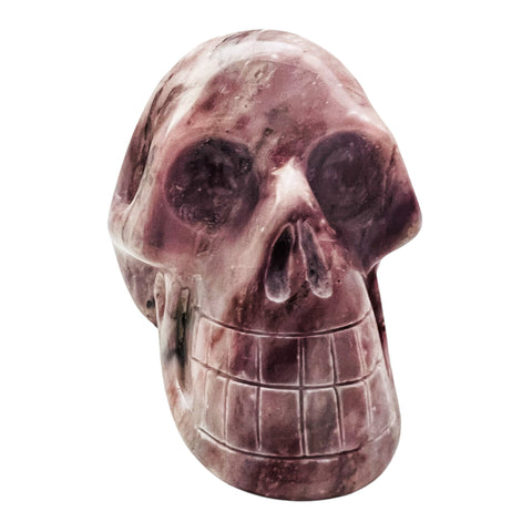 Hand Carved Stone Skull Sculpture