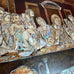 Vintage Mid Century Mother of Pearl Inlaid Jesus Last Supper Resin Plaque Wall