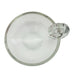 TOSCANY Handled Nappy Kristen Clear Glass Soap Dish with Curled Accent