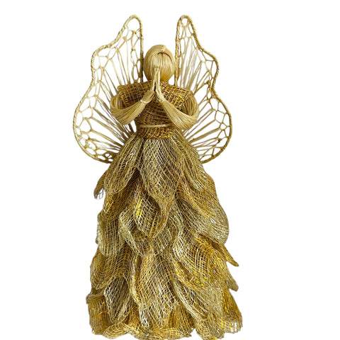 Vintage Corn Husk Angel Traditional Christmas Angel Holiday Decor