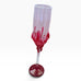 Tamaian Art Glass Signed Champagne Red Flute