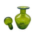 Vintage Blenko Green Crackle Glass Round Ball Stopper Decanter