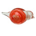 Vintage Orange Clear Bird Art Glass Figurine