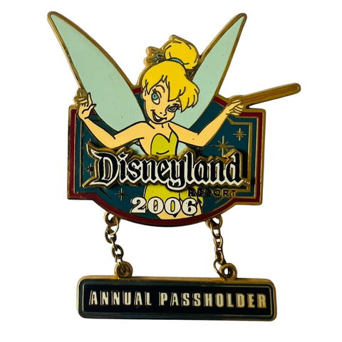 Disneyland Resort DLR Annual Passholder Exclusive Tinker Bell Dangle Pin