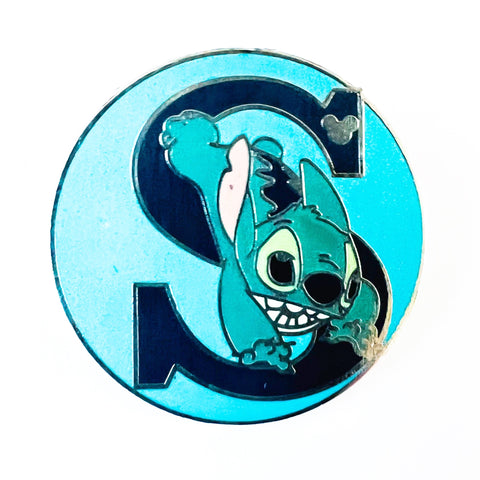 Disney Stitch "S" Alphabet Collection Hidden Mickey Pin