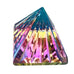 Vintage Pyramid Prism Crystal Mirrored Paperweight