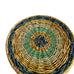 Handwoven Round Seagrass Placemats with Green & Navy Accents (Set of 4)