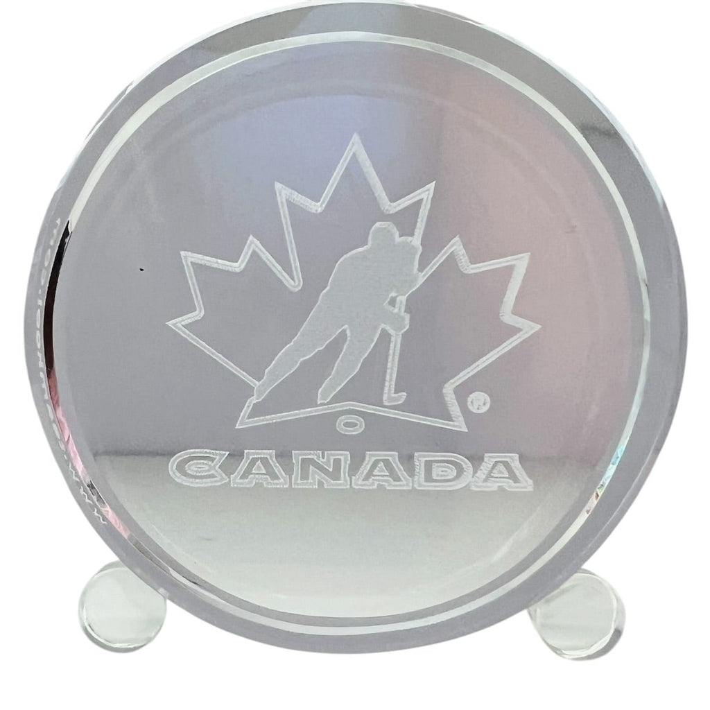 Canada Hockey Puck Round Paperweight