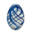 Vintage Art Glass Blue swirl Egg Paperweight
