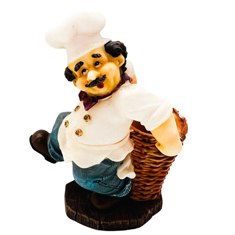 Vintage XCE  Chef Figurine with Basket